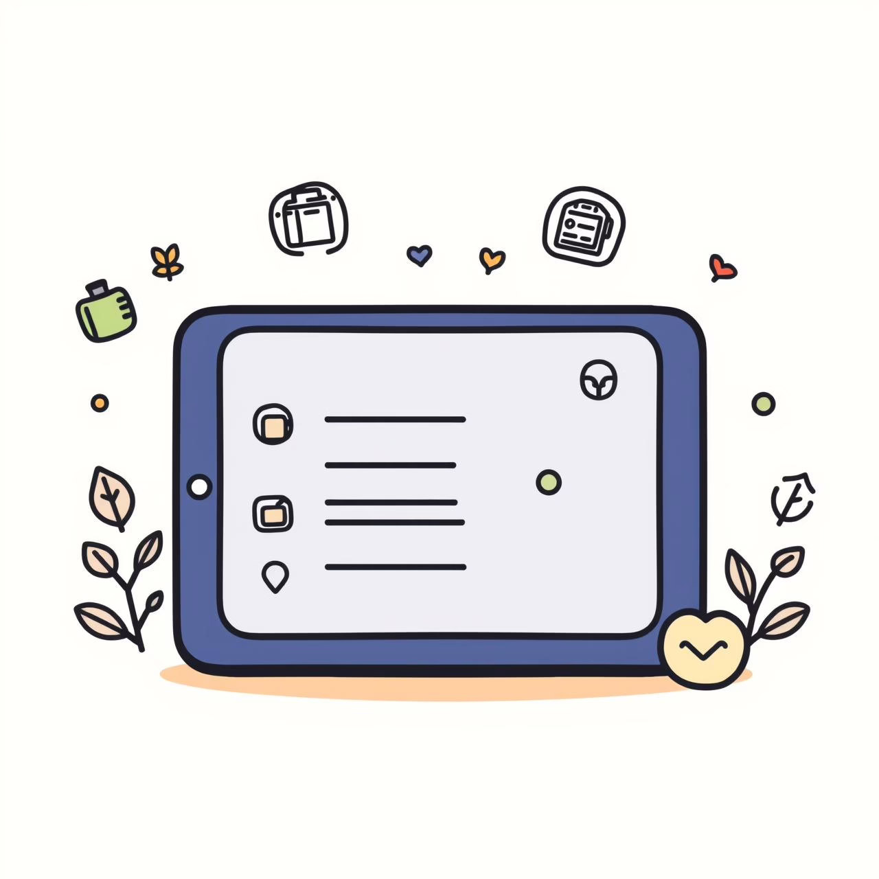 가족이 함께 태블릿을 사용하며 여행 계획을 세우는 모습, 실용적인 기능 활용