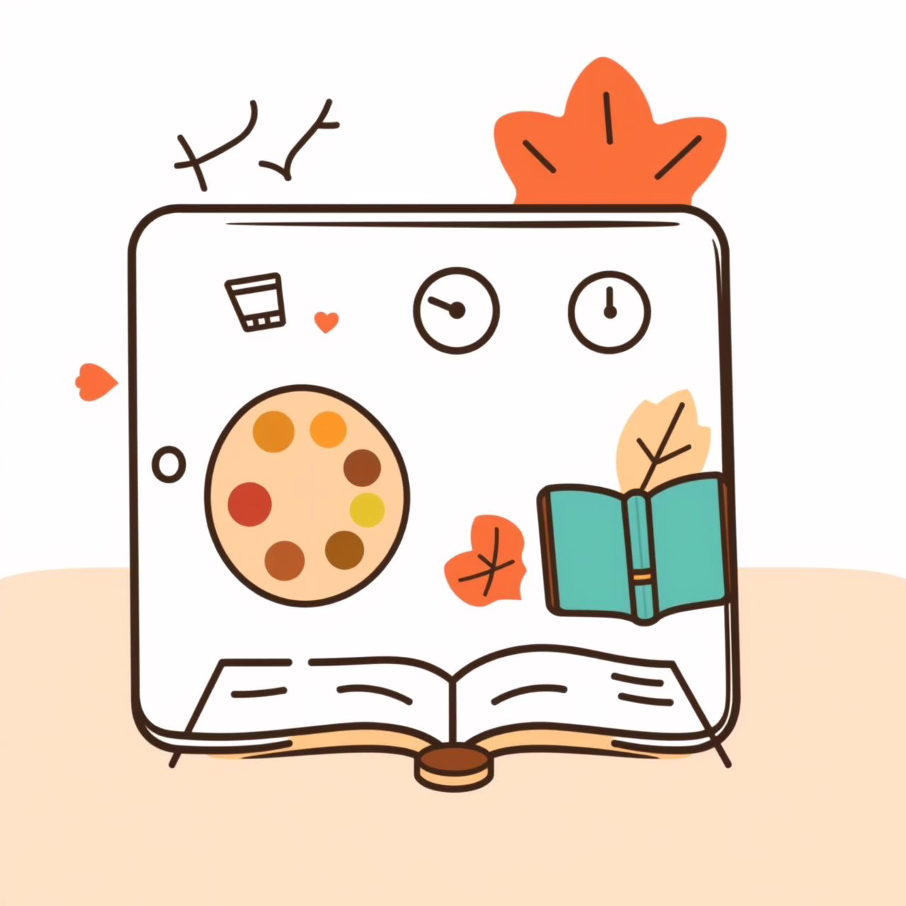 親子でタブレットを使いながら会話を楽しむ様子、時間制限と休憩の重要性を示唆
