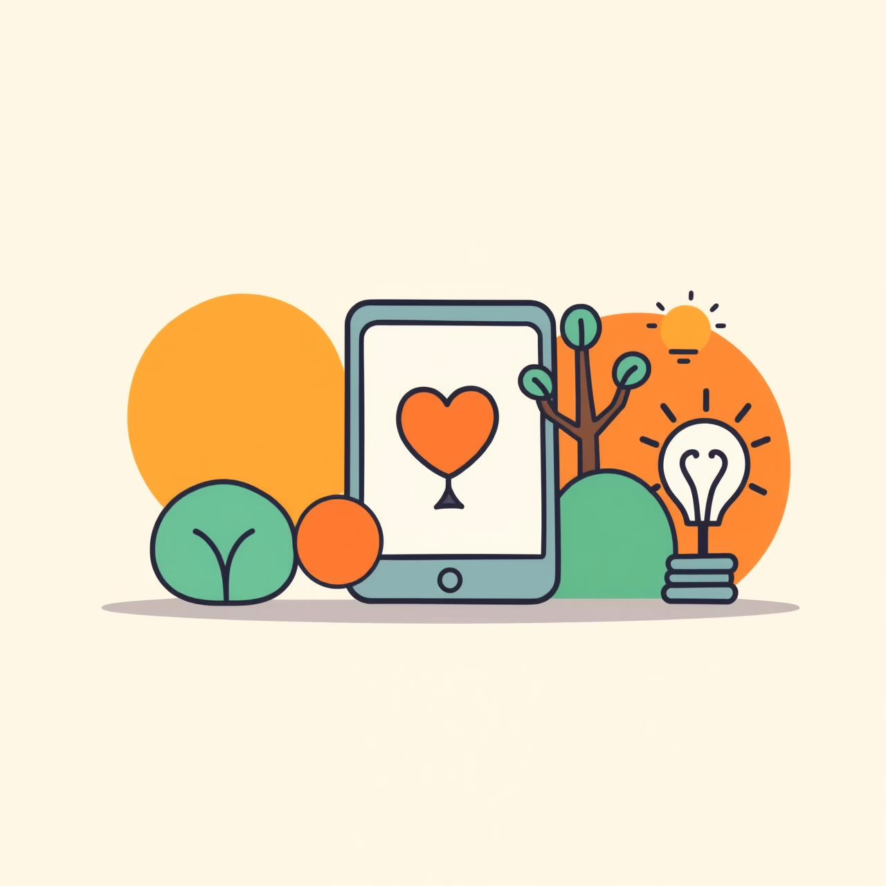 Niña curiosa interactuando con un dispositivo educativo en un entorno natural