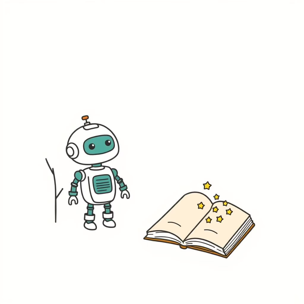 Orang tua mendampingi anak berinteraksi dengan teknologi AI