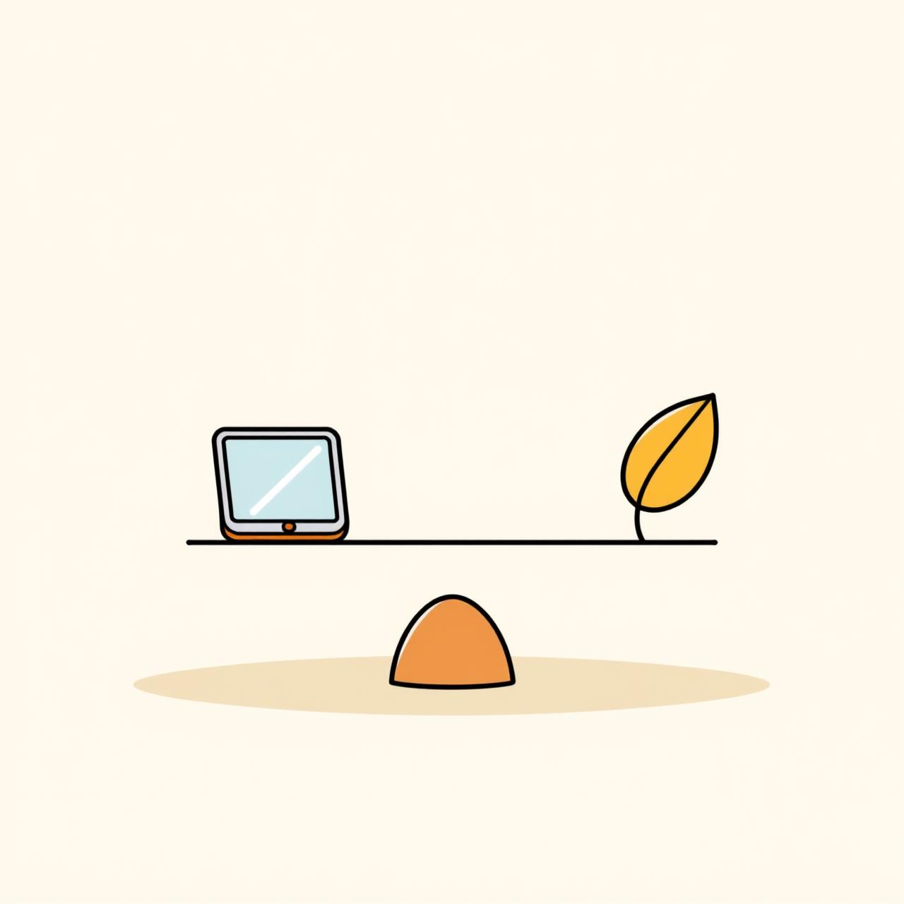 平衡科技与生活:孩子在公园玩耍,同时拿着平板电脑记录自然观察