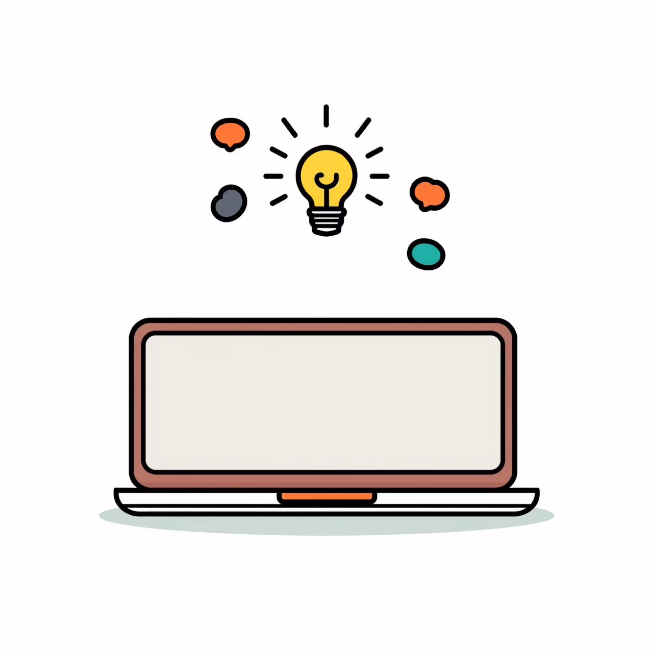 Niño creando cuento con ayuda de IA en portátil