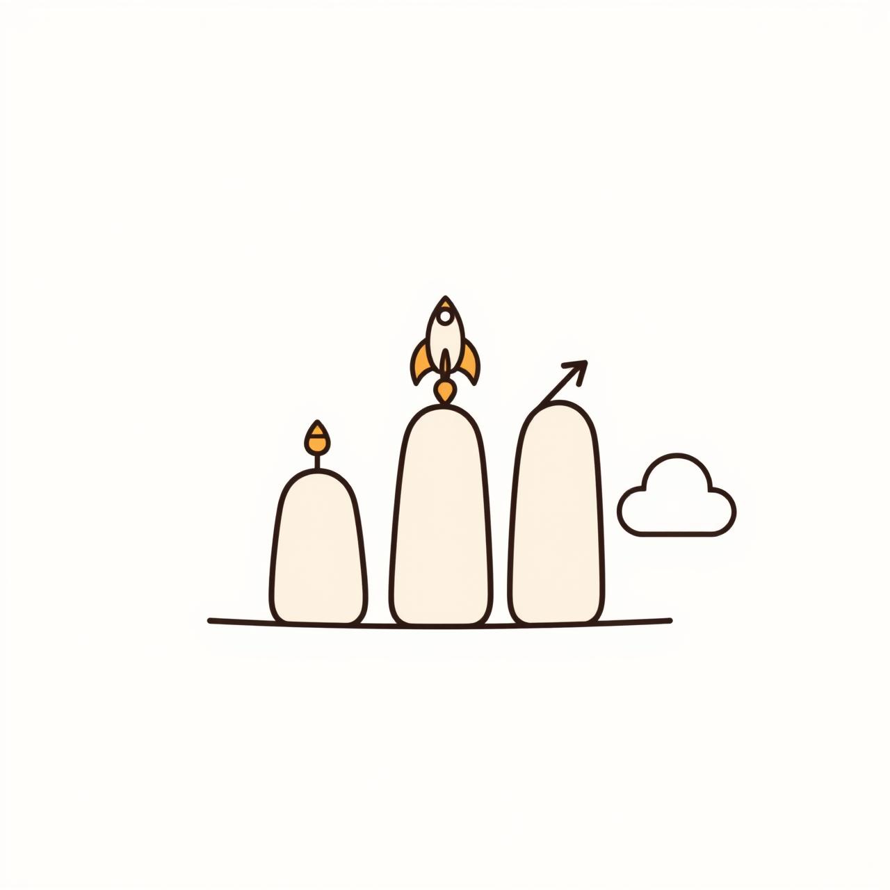 AI 기술 성장 그래프와 미래를 바라보는 아이