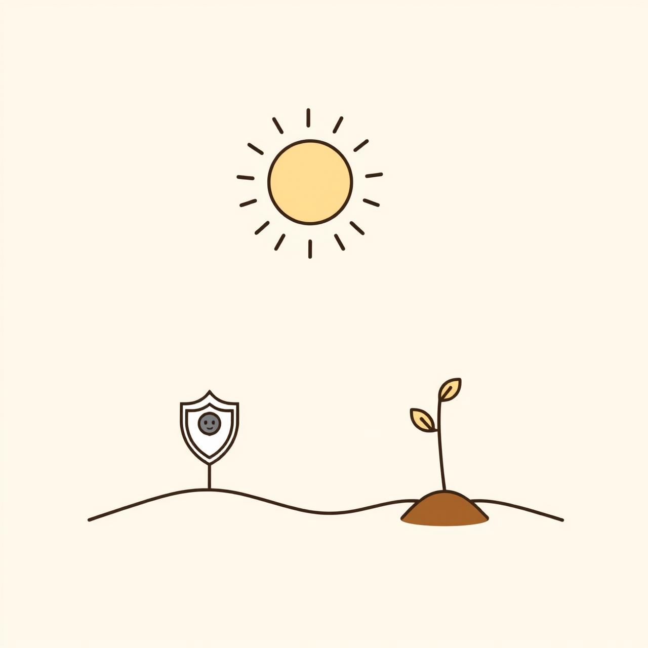 father and daughter walking hand-in-hand through sunny park path