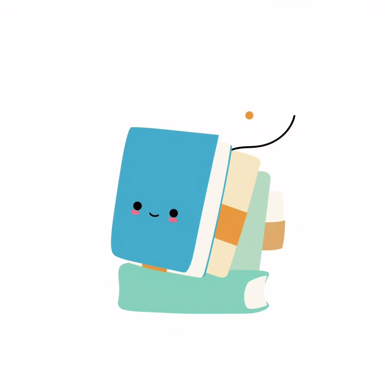 Bibliothèque colorée avec des livres ouverts et des flux de données numériques