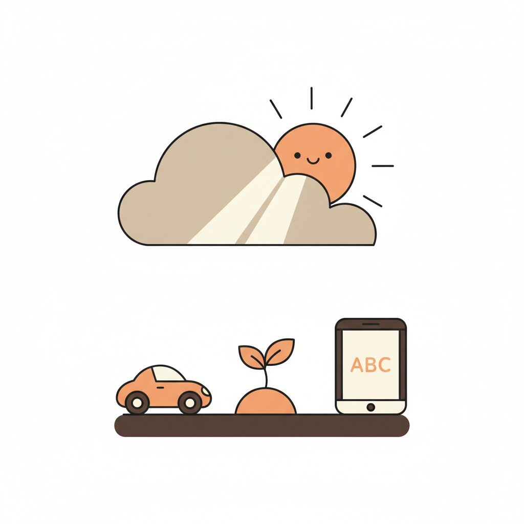 Fille de sept ans explorant la nature avec curiosité