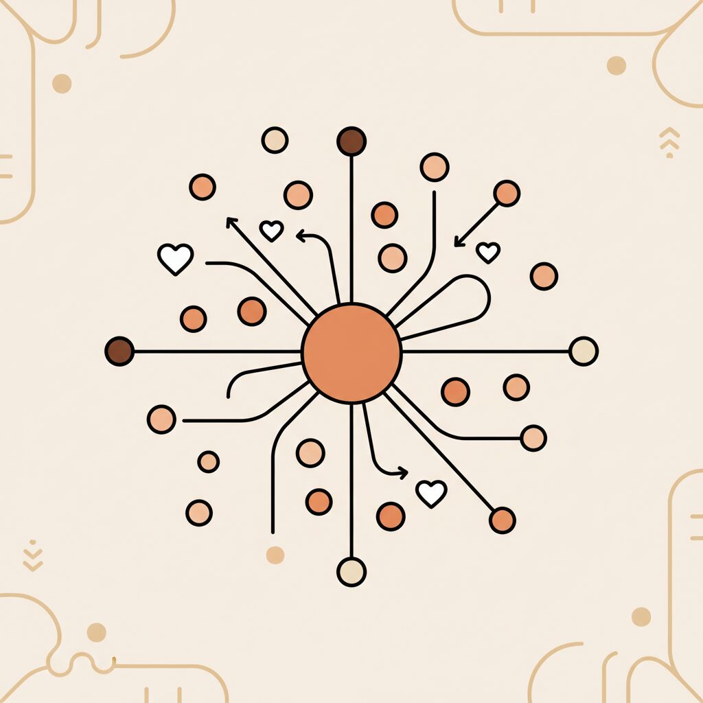 Image d'un avenir où la technologie connecte les humains de nouveaux manières