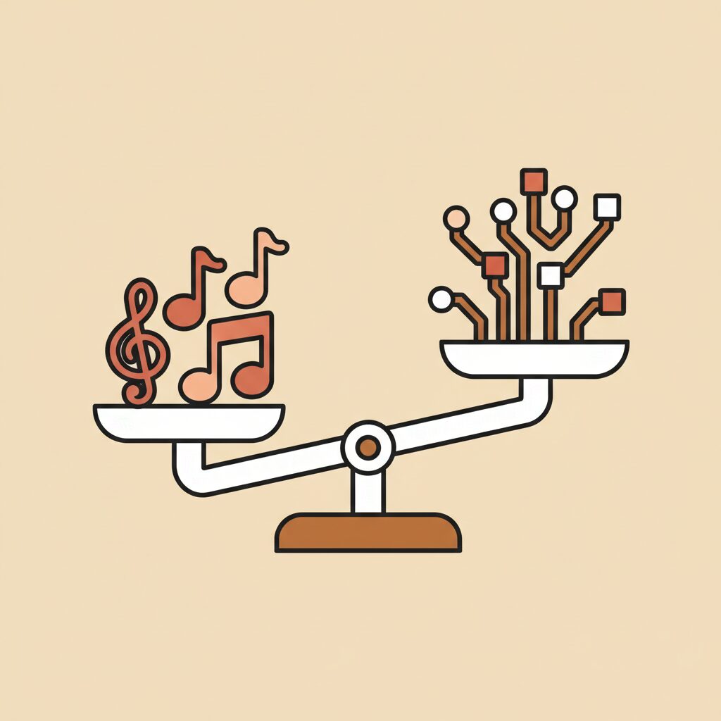 親子でAI音楽と手作り楽器を組み合わせる様子