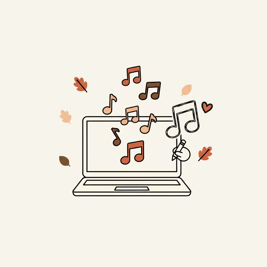 Niño explorando tecnología musical con tablet