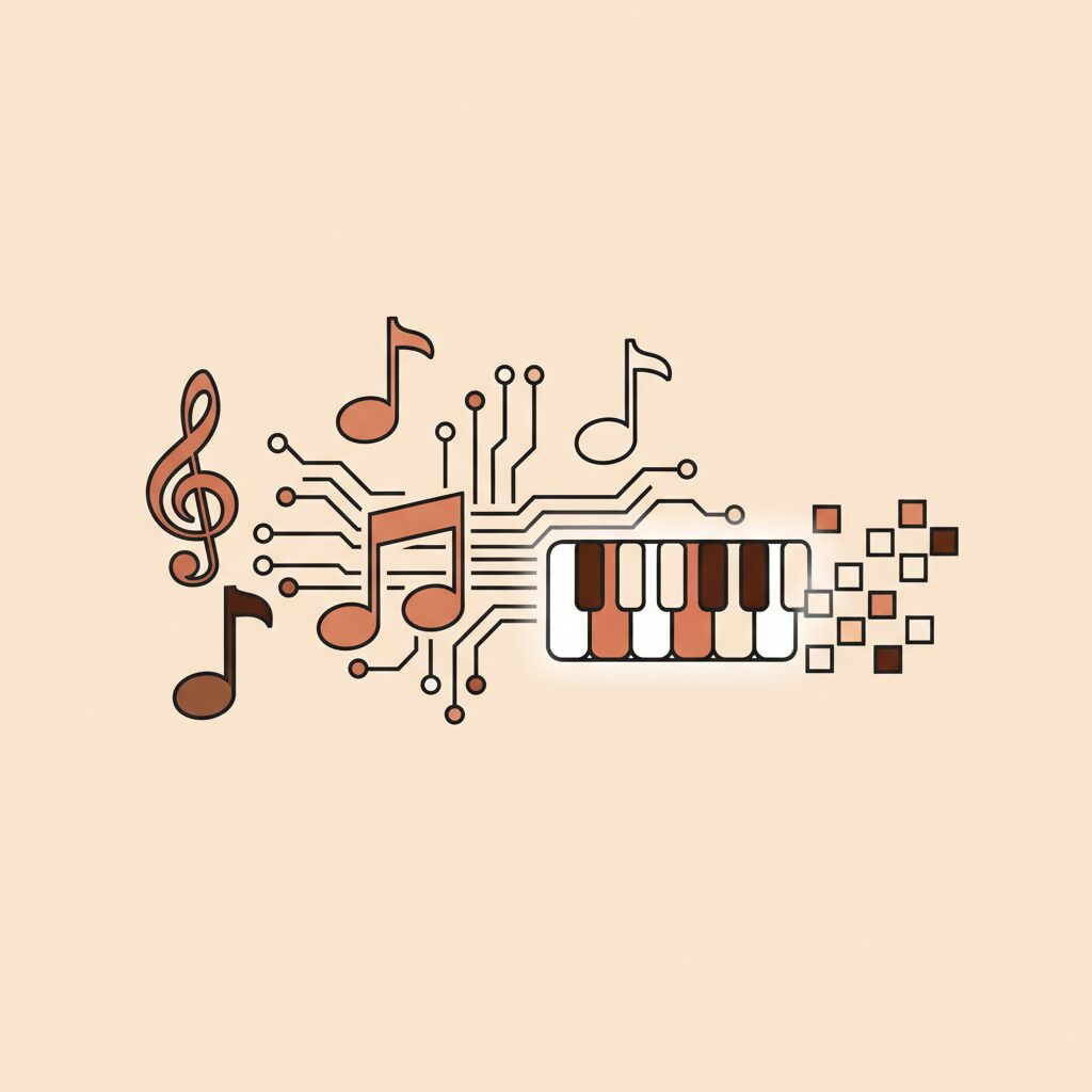 Enfant créant de la musique avec tablette