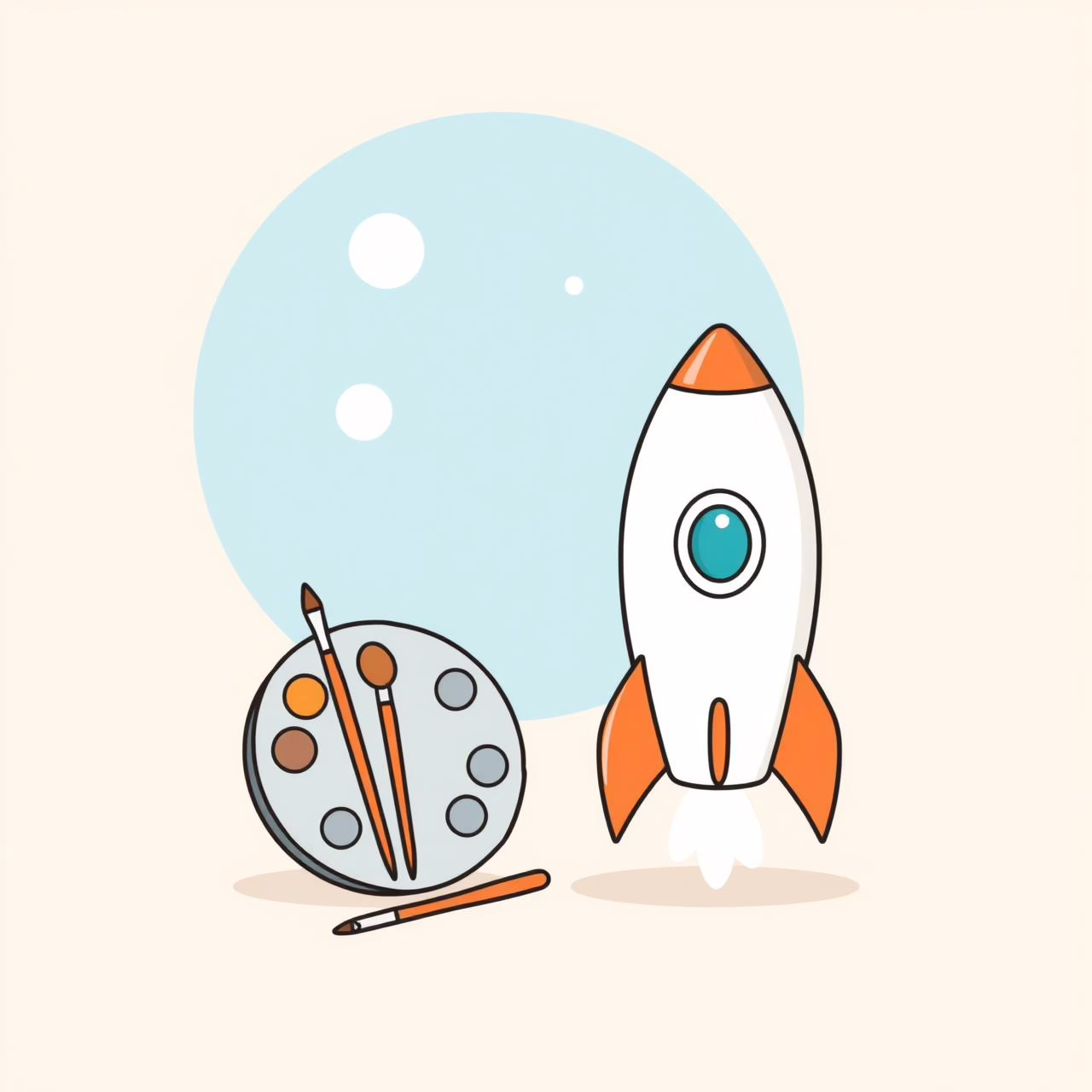 Ilustración de un agente de IA ayudando a un niño en un proyecto creativo digital