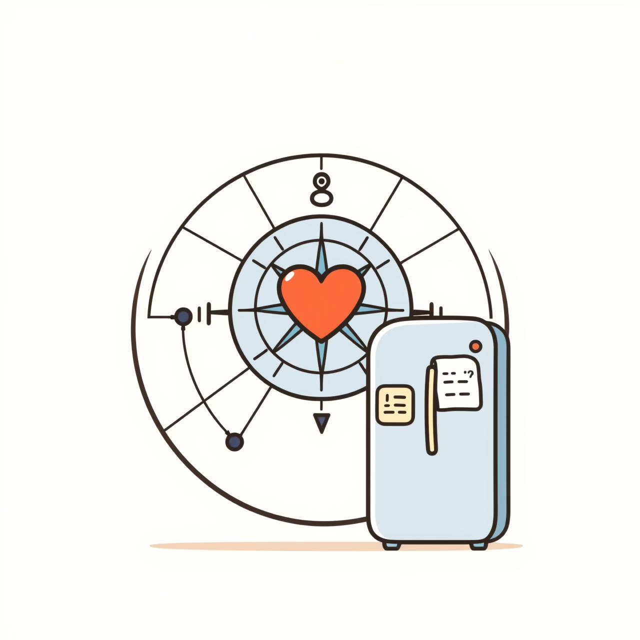 Boussole émotionnelle guidant parent et enfant dans le monde numérique