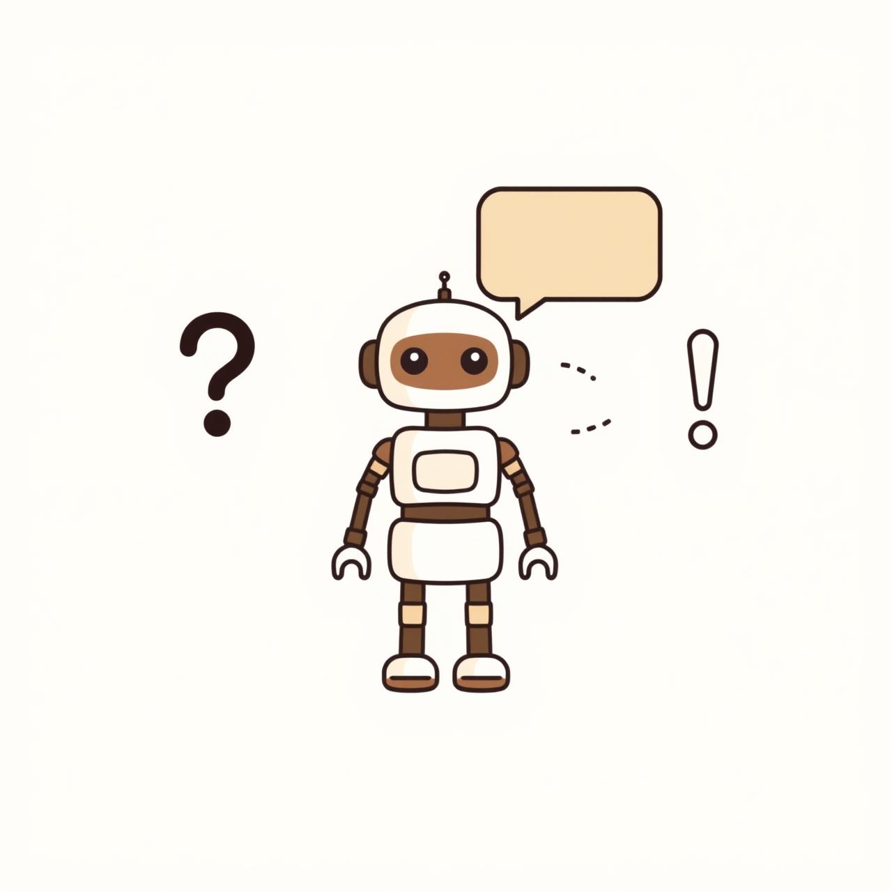 아이가 로봇을 바라보며 혼란스러워하는 표정