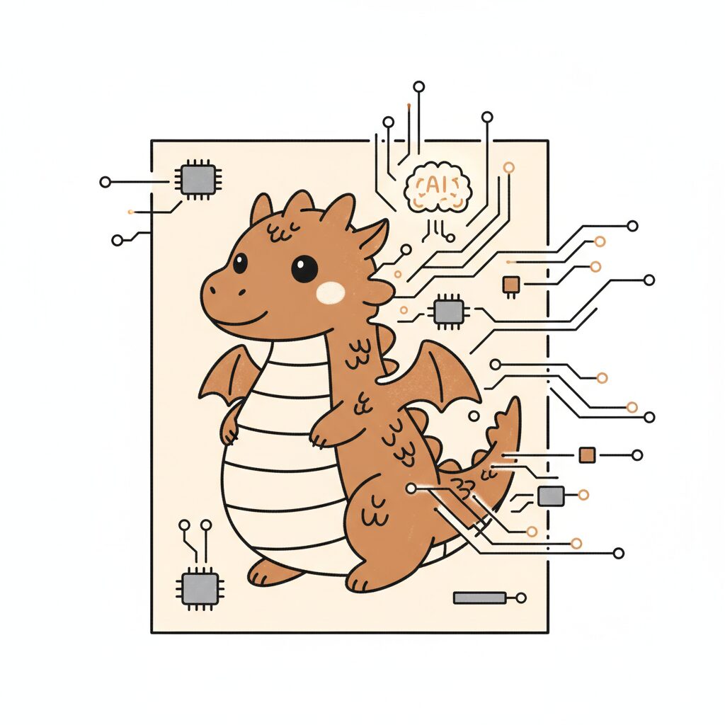 Child creatively using AI-powered drawing tool