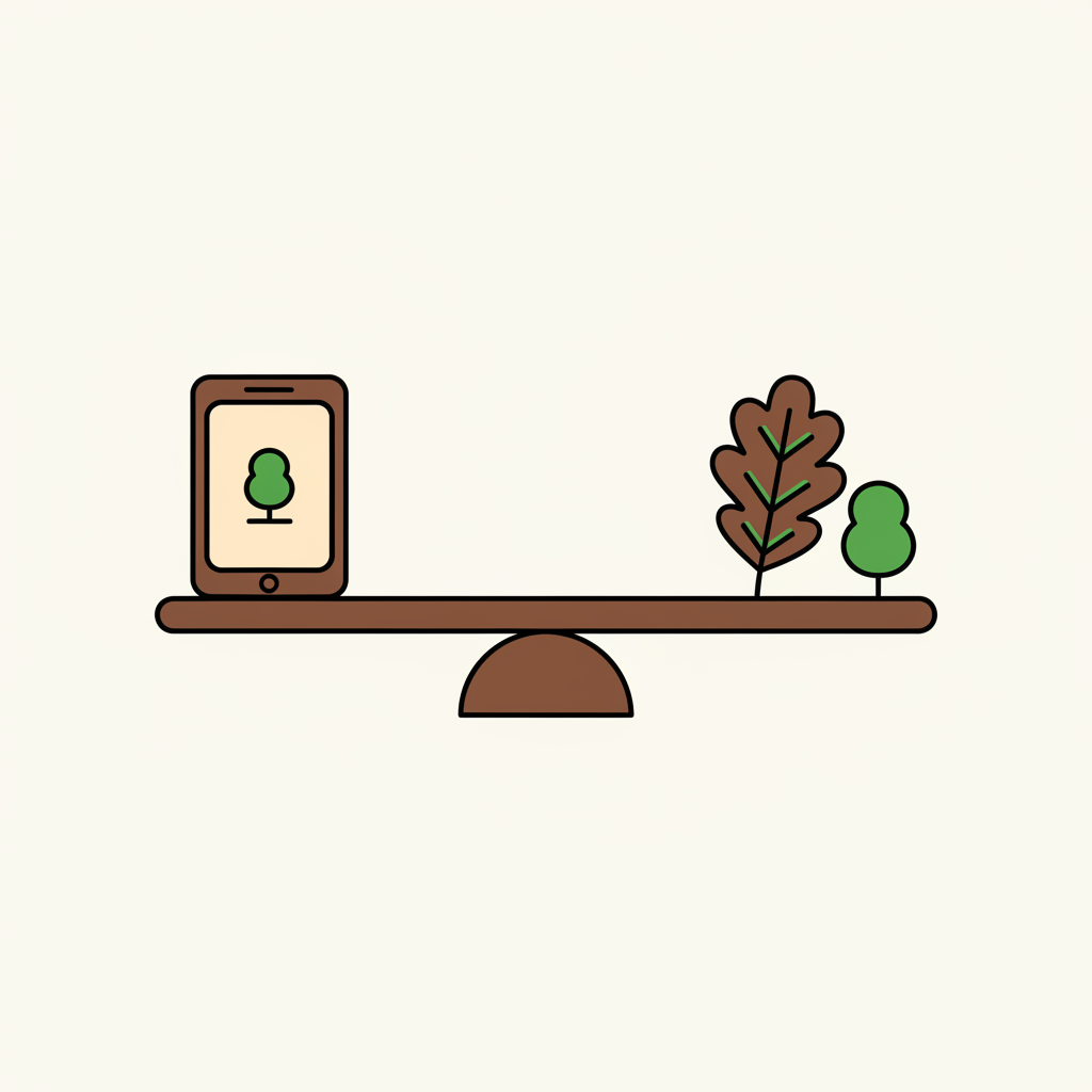 Family enjoying outdoor tech-free activity