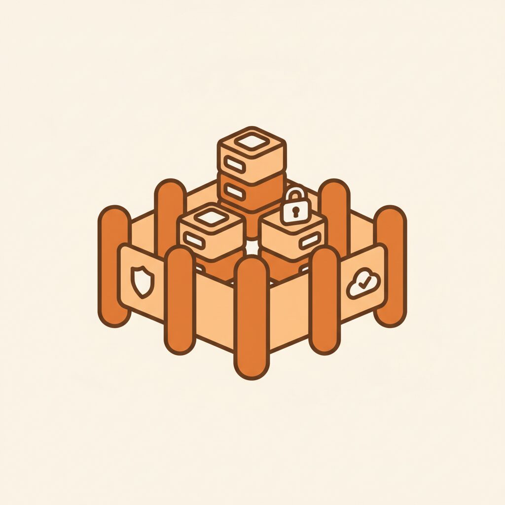 公園の遊具に設置された安全柵のクローズアップ