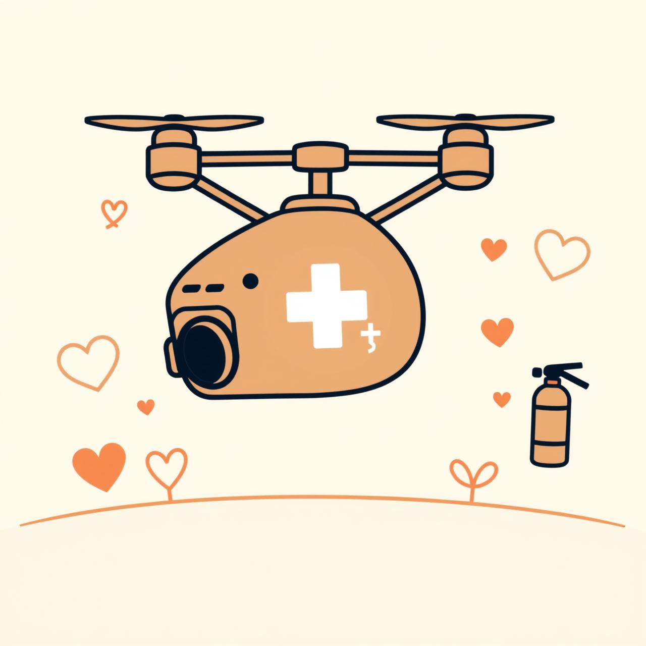 災害救助で活躍するドローンのイメージ