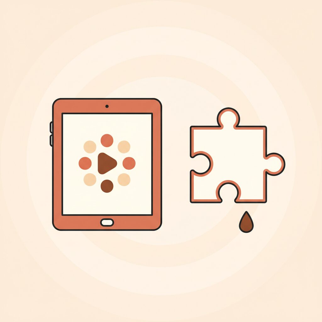 Anak kesal dengan puzzle, orangtua menahan diri tidak membantu