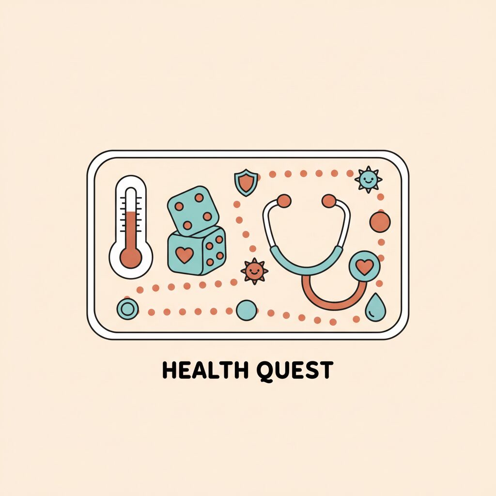 가족이 테이블에서 게임을 하는 모습