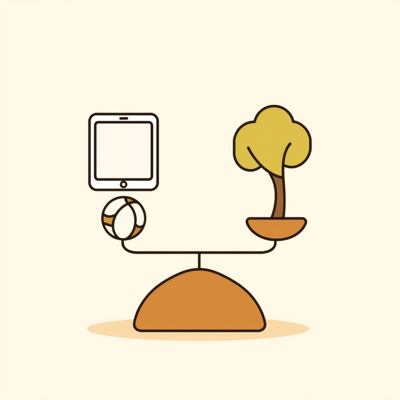 Seorang ayah dan anak perempuan duduk bersama di sofa, menggunakan tablet untuk belajar, menunjukkan keseimbangan antara teknologi dan waktu keluarga.