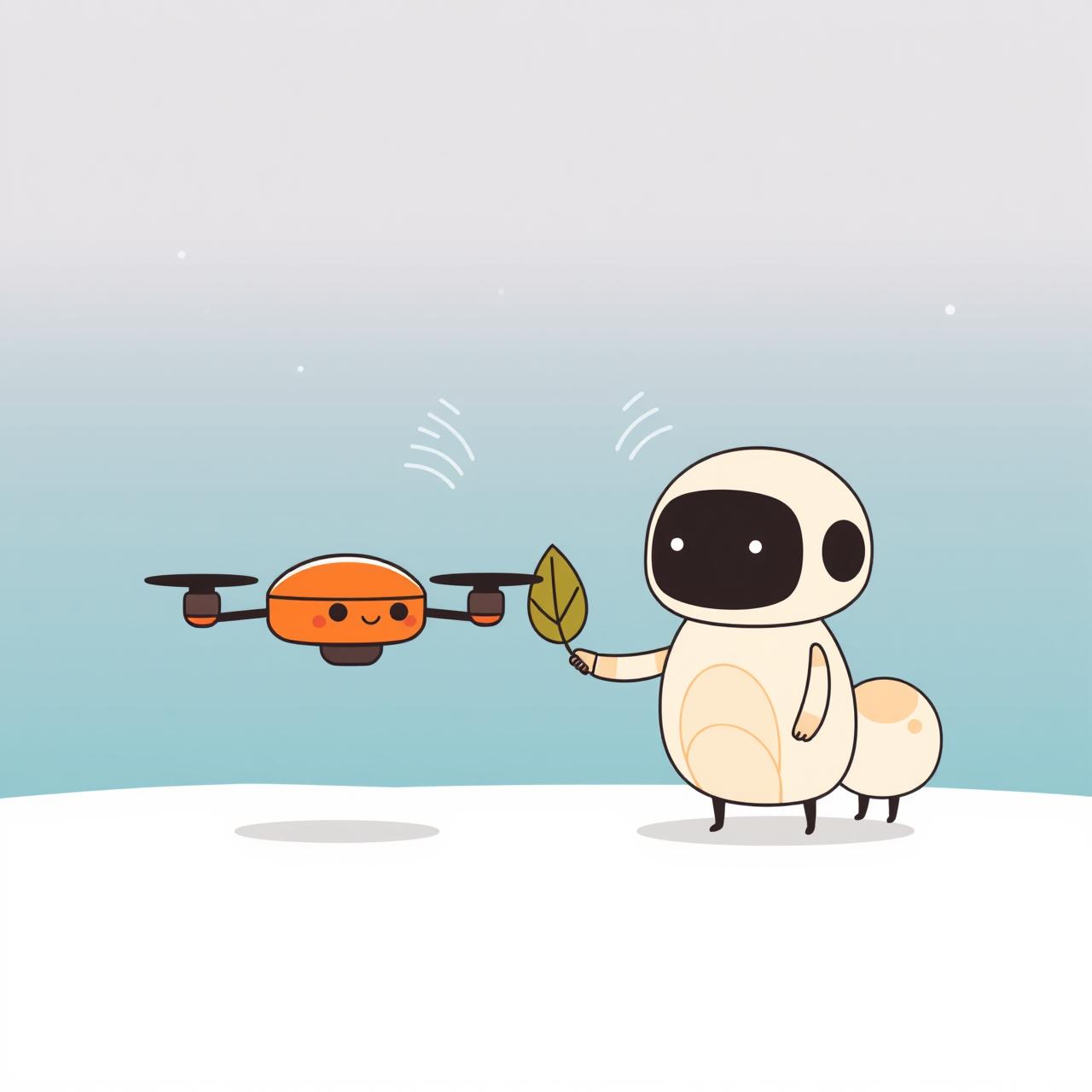 Tiga drone terbang dalam formasi di langit malam, menggambarkan koordinasi dan komunikasi AI.