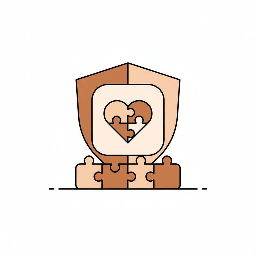 family discussing technology and health