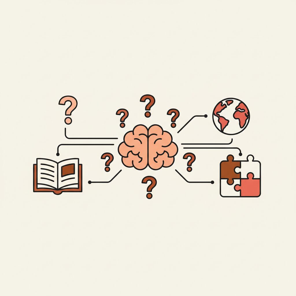 Enfant écrivant dans un cahier, représentant l'apprentissage de l'esprit critique