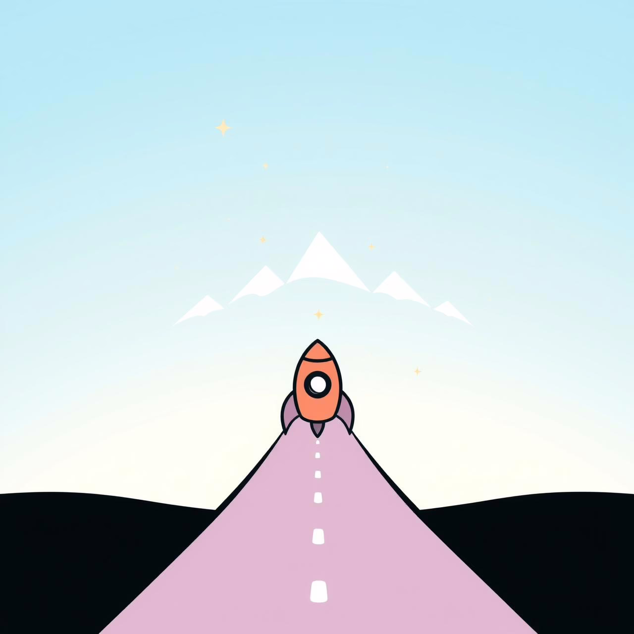 Child looking ahead with hopeful expression toward technology horizon