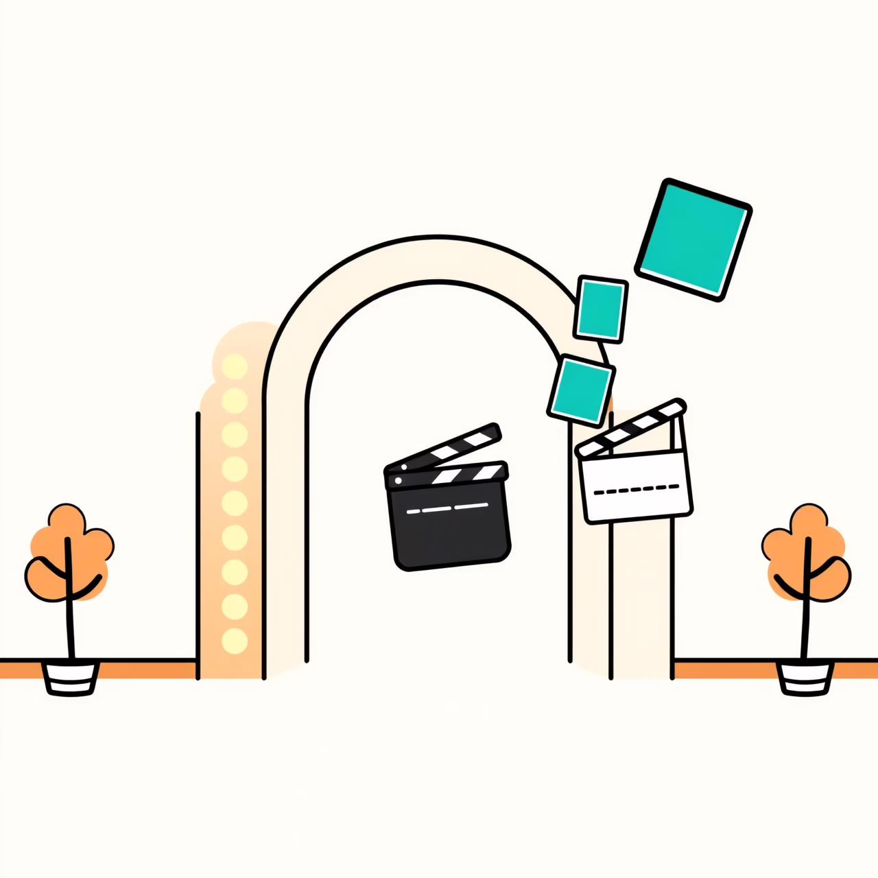 Famille regardant un film interactif sur tablette avec des expressions émerveillées
