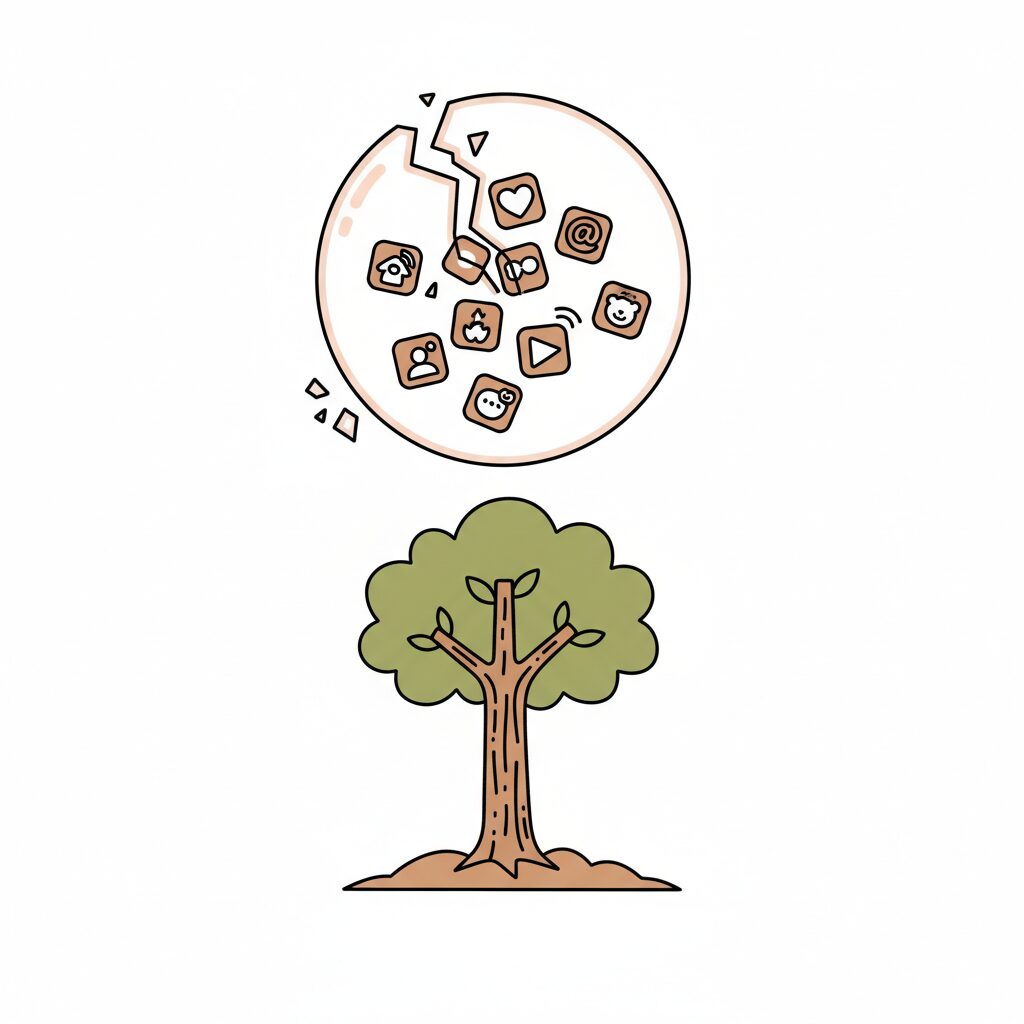 Concepto de burbuja tecnológica con gráficos