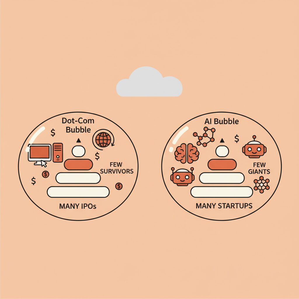 مقارنة بين فقاعة الدوت كوم وعصر الذكاء الاصطناعي