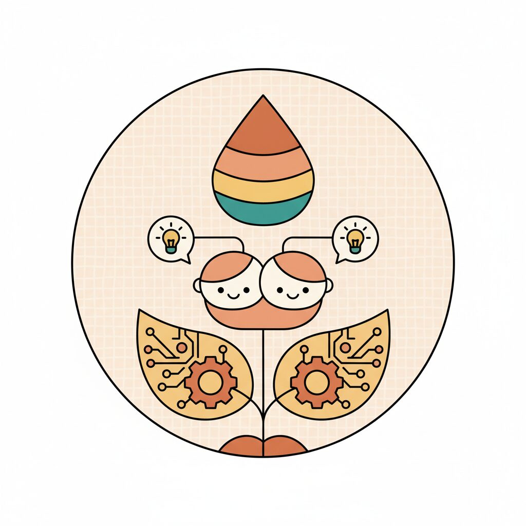 Anak membuat istana pasir di taman bersama orangtua