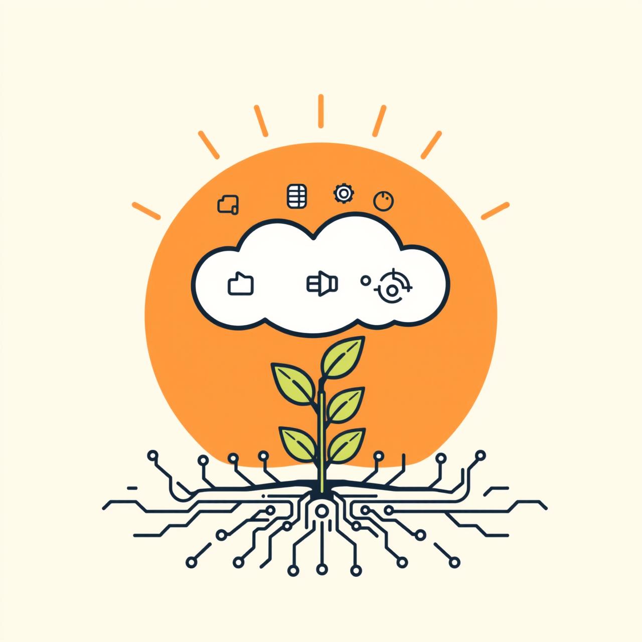 Coucher de soleil symbolisant l'espoir après les défis technologiques