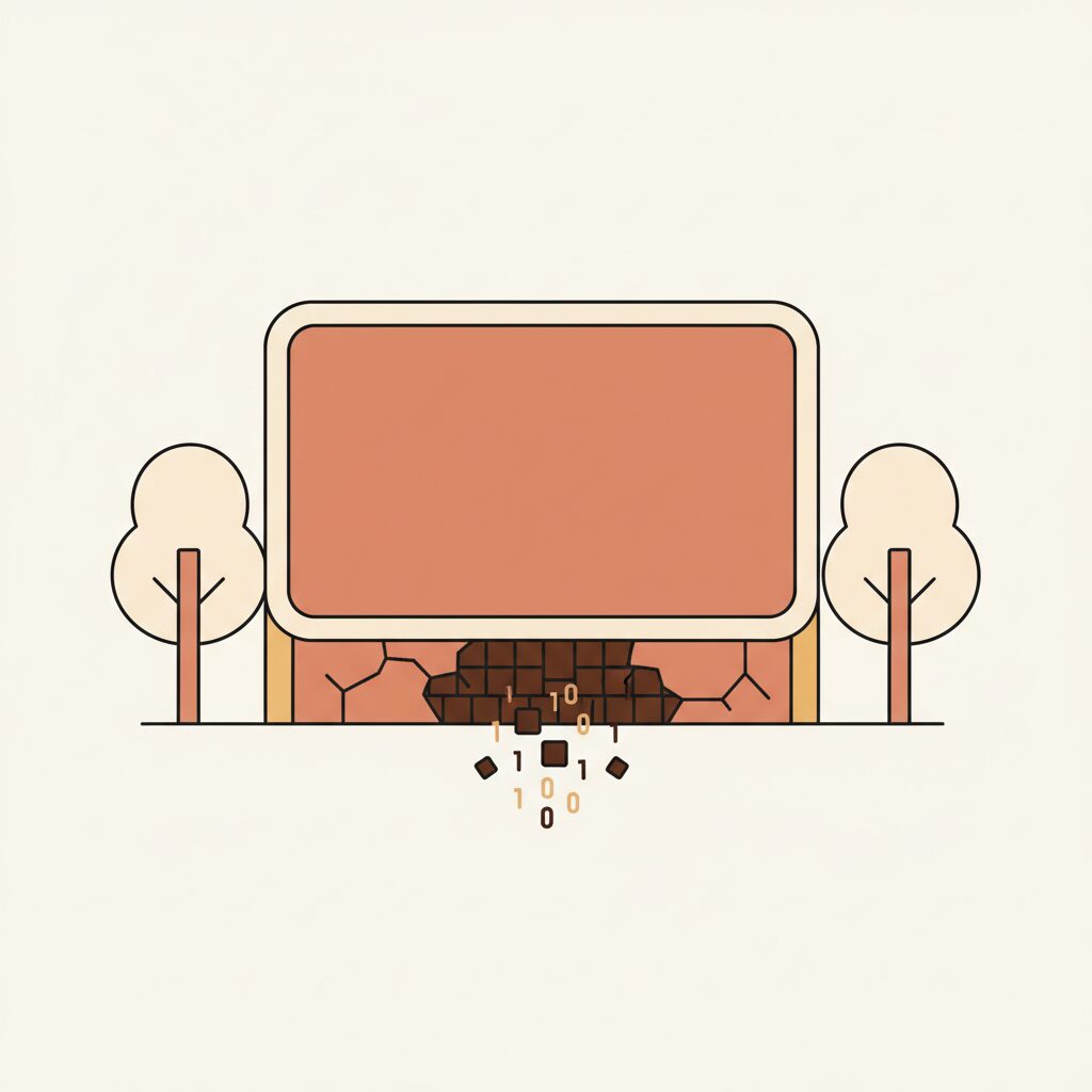 Conceptual image showing a child questioning AI facade
