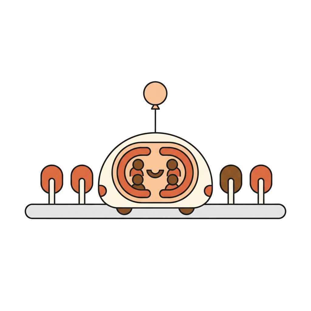 Robotaxi avec famille