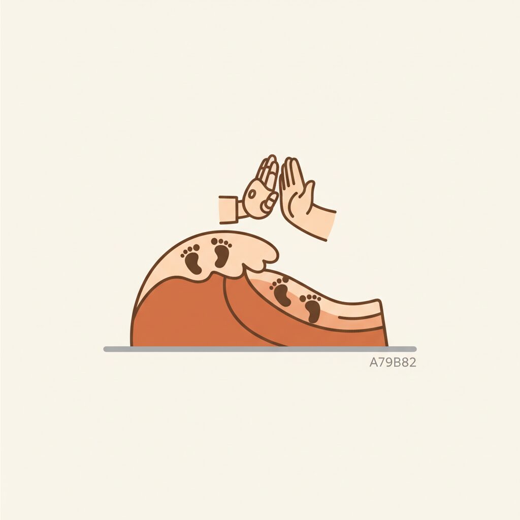 해변에서 웃으며 돌아다니는 아이와 부모