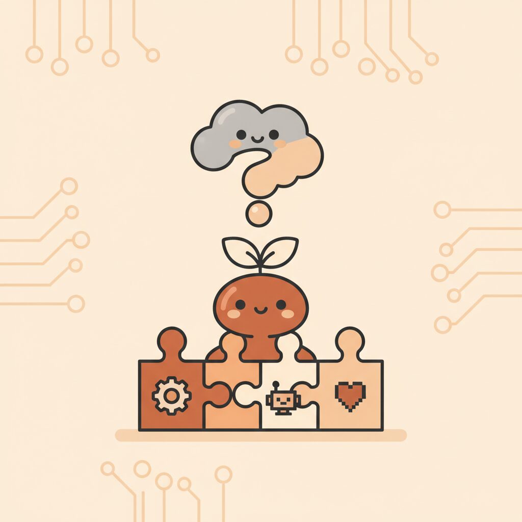 아이와 함께 컴퓨터 앞에 앉아 AI 교육을 논의하는 부모