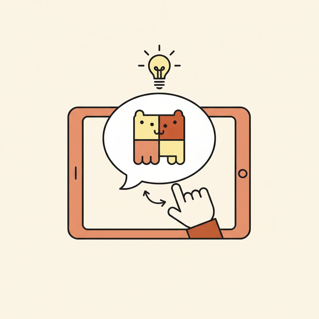 Orang tua dan anak berdiskusi sambil tertawa