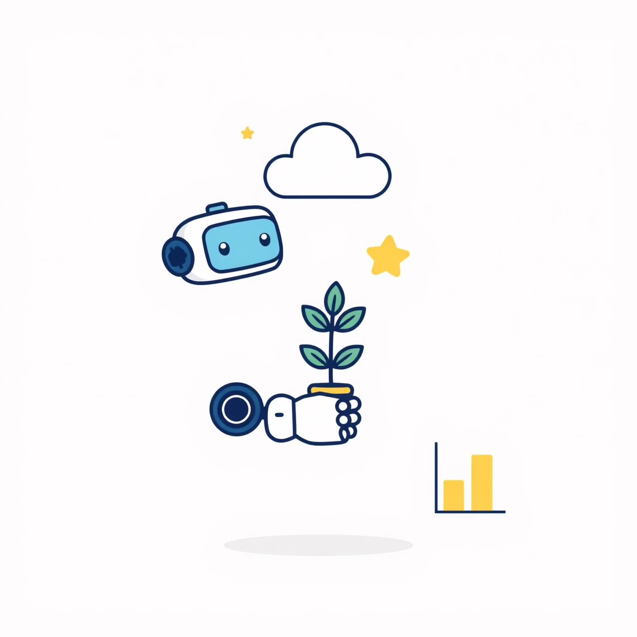 AI와 머신러닝이 미래에 미치는 영향 그래픽