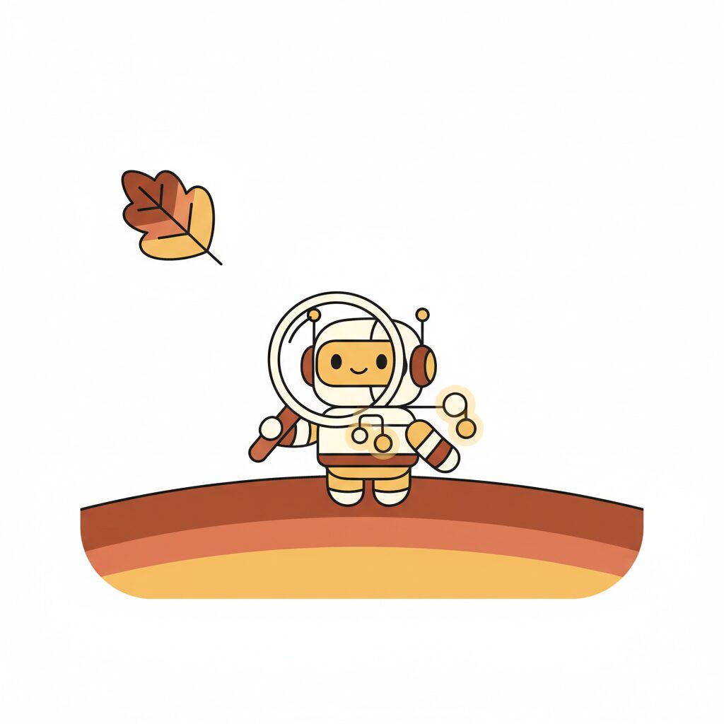 가을 공원에서 아빠와 딸이 손을 잡고 산책하는 모습