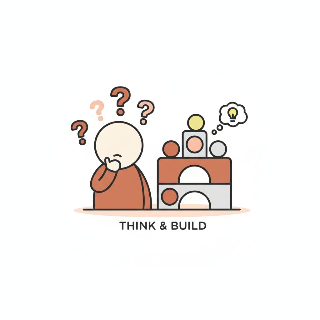 Niños construyendo con bloques creativamente