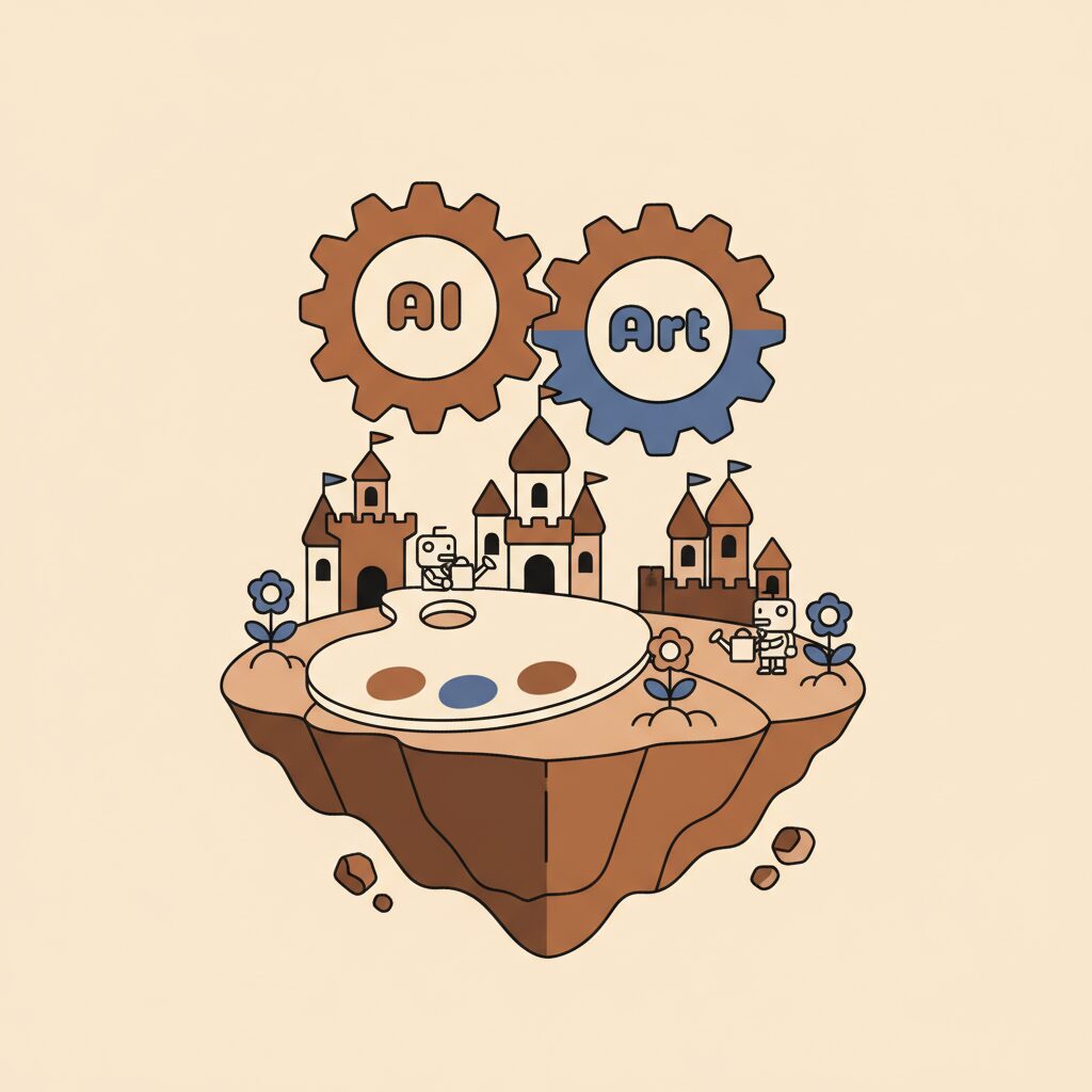 Niño explorando herramientas digitales de creatividad