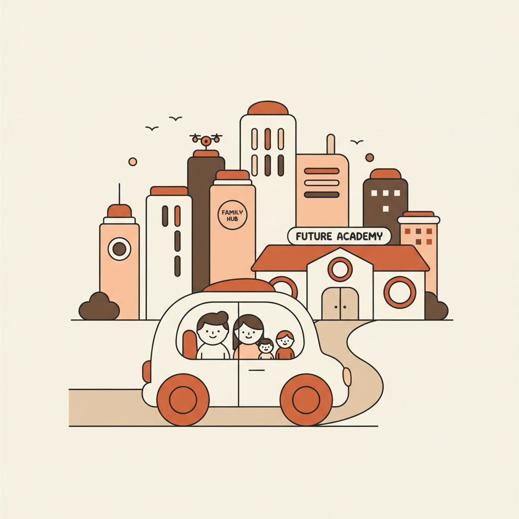 Robotaxi tự lái di chuyển trên phố