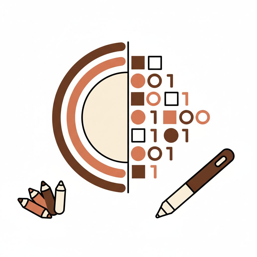 Anak perempuan menggambar matahari dengan pensil warna