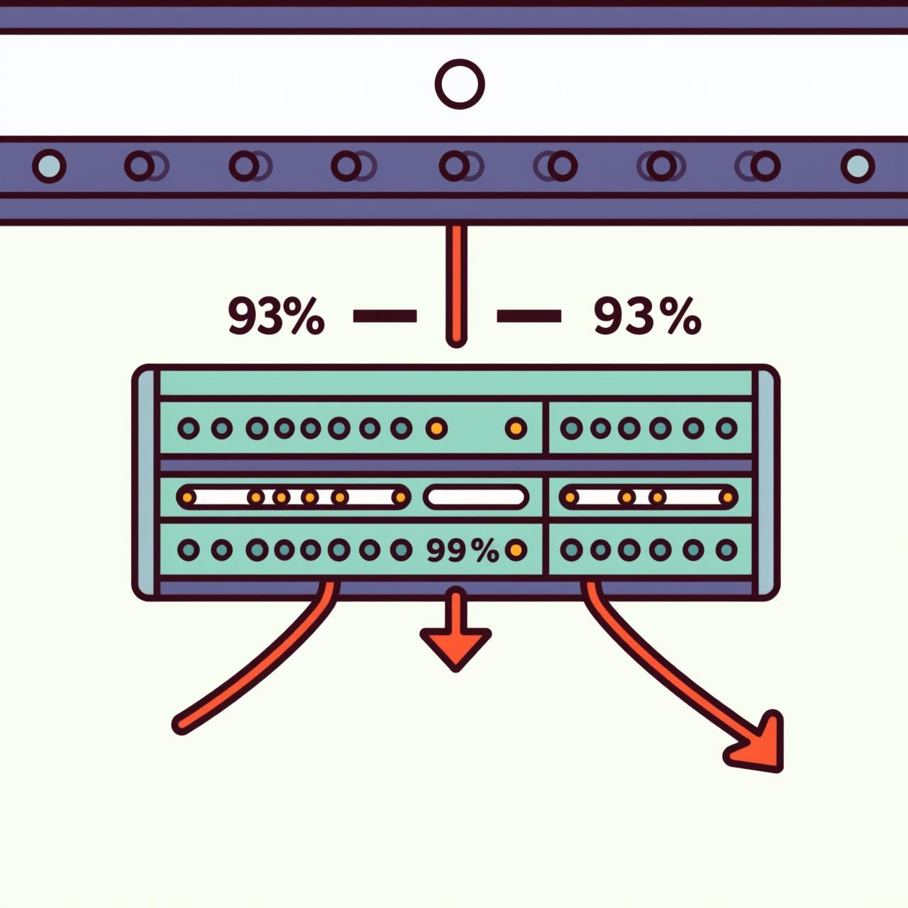 رسم توضيحي لشبكة بيانات معقدة ترمز إلى تقنية UB-Mesh