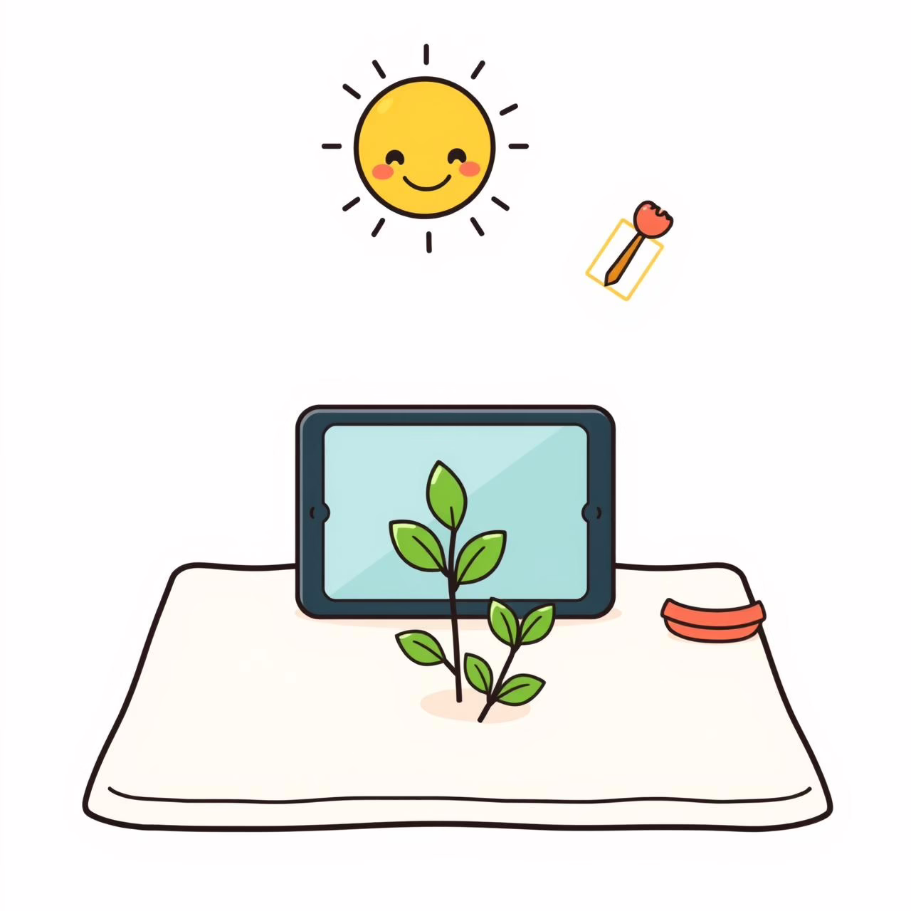 Gia đình cùng nhau sử dụng thiết bị công nghệ trong phòng khách