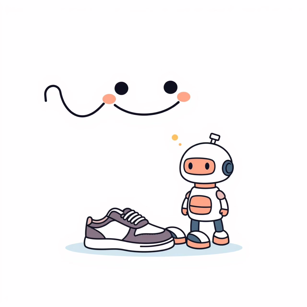 Bé gái vui chơi cùng robot AI, nền màu xanh lá sáng tạo