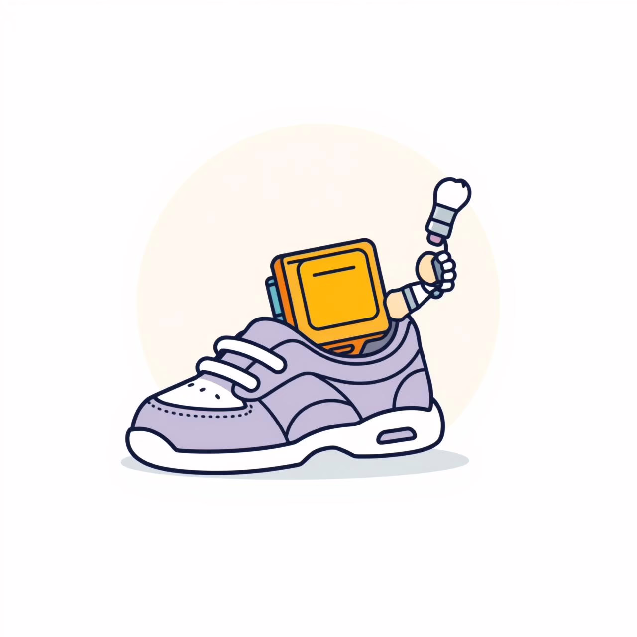 Logo Nike bên cạnh mô hình AI, màu đỏ năng động