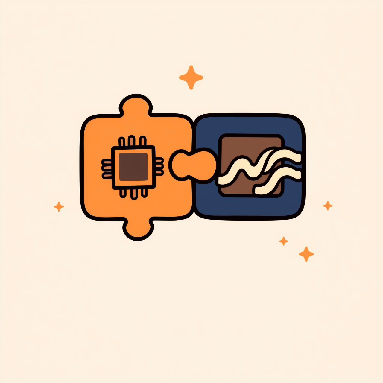 Ilustrasi chip memori AI canggih yang menunjukkan kolaborasi teknologi.