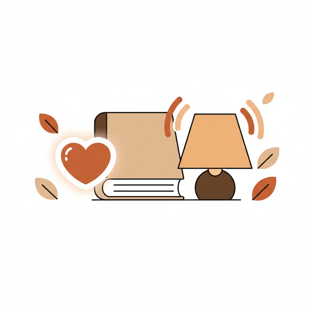 아이가 책상에 앉아 낡은 책과 태블릿을 번갈아 보며 신기해하는 모습